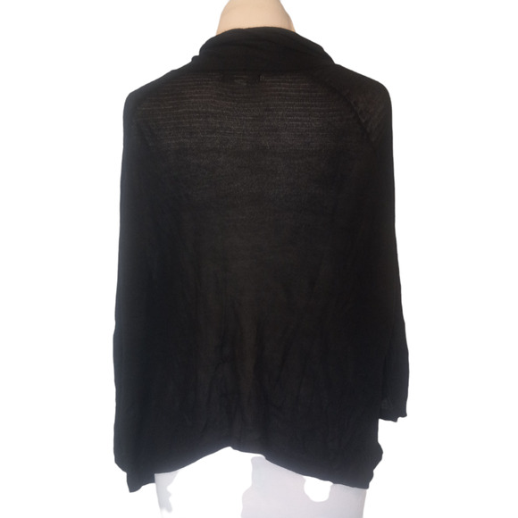 Dana Buchman Black Sheer Open Front Cover Large - Picture 3 of 5